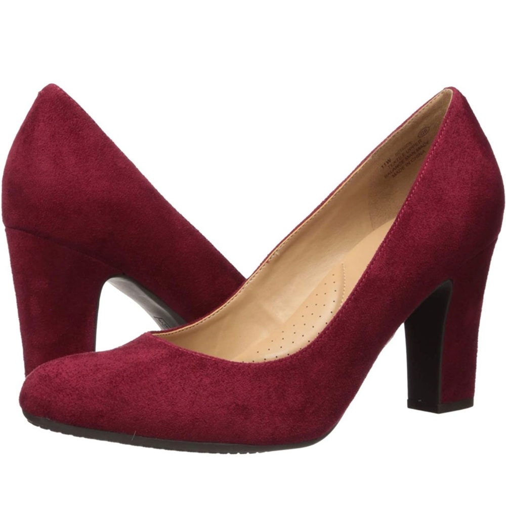 Aerosoles Women's Octagon Pump, dark red, size 8.5